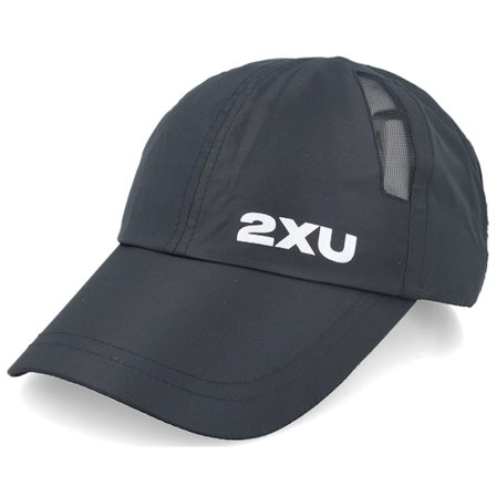 2XU - Black unconstructed Czapka Z Daszkiem - Run Cap Black/Black Dad Cap @ Hatstore
