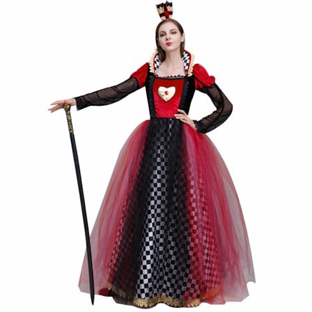 Kvinnors Queen Of Hearts kostym Halloween