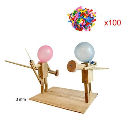 Ballon Bamboo Man Battle Wooden Bots Battle Game