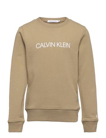 Institutional Logo Sweatshirt Sweatshirt Trøje Grøn Calvin Klein