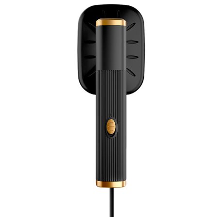 Mini dampstrygejern til stofbeklædning, tør strygemaskine, bærbar rejsedampkoger til tøj, rynkefjerner (sort)