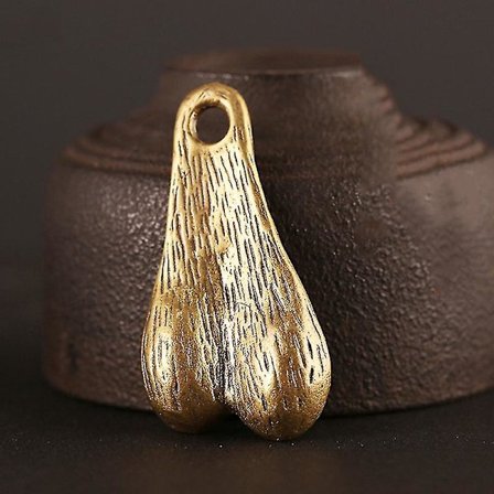 Solid Messing Mænd Testikler Vedhæng Til Nøglering Trendy Kugler Nøglering