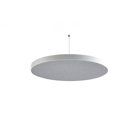 Acoustic panel GRACE, circle, Ø580x52 mm, ceiling hanging, light grey