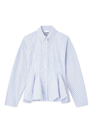 Stretch cotton peplum shirt lavender lustre 40