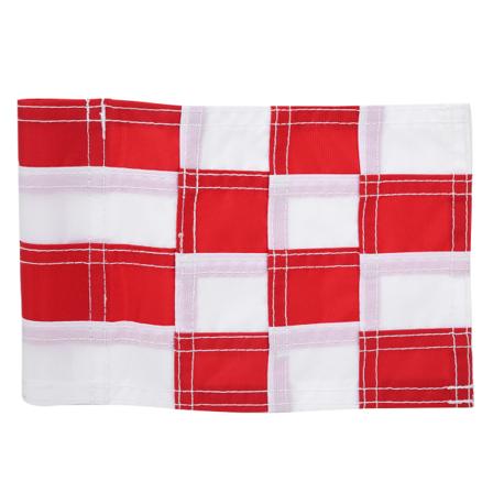 Rutig Backyard Practice Golf Hole Pole Cup Flaggor Golf Putting Green Flags Flagsticks (röda och vita)