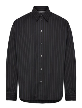 Weekday Oversized Button-Up Poplin Shirt - Black - S