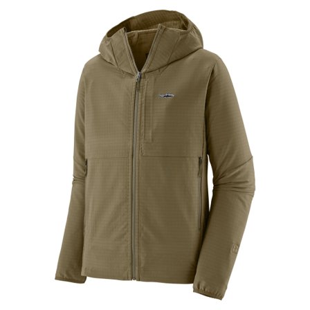Patagonia M's R1 TechFace Fitz Roy Trout Hoody Dark Ash - M