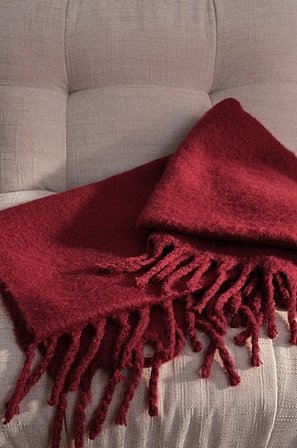 Jotex - Narzuta 130x170 Cm bordowy - SARA - Kup Pledy ikoce firmy Jotex