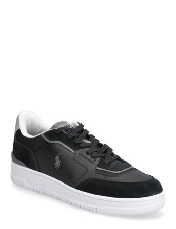 Polo Ralph Lauren Open Masters Suede-Paneled Sneaker - Black - 45