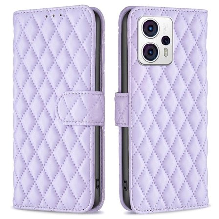 SKALO Motorola Moto G23 4G BINFEN COLOR Quiltet Pung - Lilla