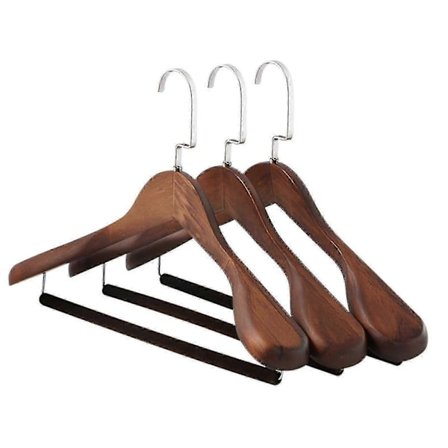 Dragtningsbøjle Flocking Høj kvalitet Træbøjle Sporløs Til Hjem Soveværelse