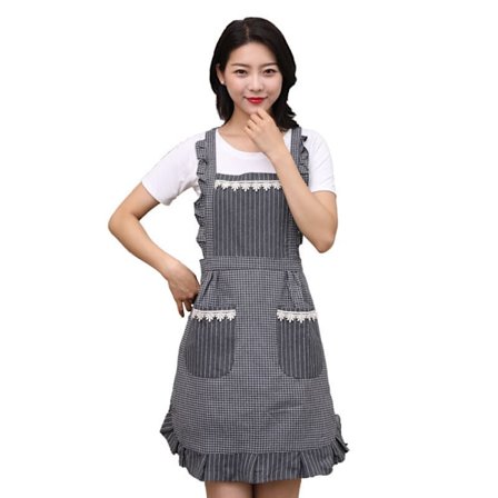 Sød Forklæde til Kvinder med Lommer, Komfortabel Køkkenforklæde, Per