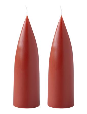 Hand Dipped C -Shaped Candles, 2 Pack Home Decoration Candles Block Candles Punainen Kunstindustrien