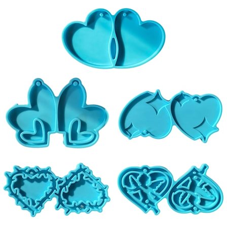 Hjerteformet form Silikone Materiale Lerforme Gaver til Håndlavningselskere