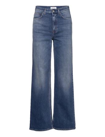 The Wide Short Denim Vide Jeans Blå Marville Road*Betinget Tilbud