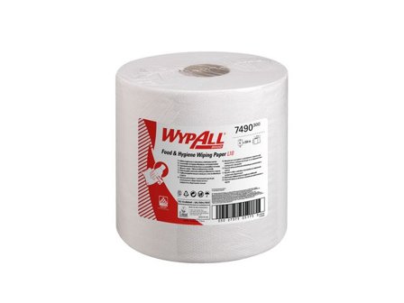 WYPALL Torkrulle L10 extra, 1 lager, 630 ark, centrummatad rulle, 185 mm, vita - Lyreco - Städ och hygien - Toalettpapper och torkpapper - 