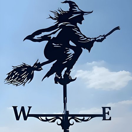 Heks Metal Vindfløj, Rustfri Stål Vindfløj