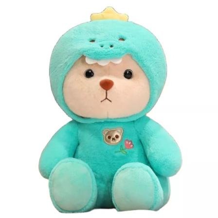 Rosa gris dinosaur bamse bjørn plysj leketøy utstoppet tegneserie dyr dressing plysj