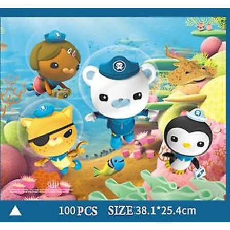 Octonauts 48/100 brikker puslespill Octopod kjøretøy Kwazii Barnacles Shellington Peso Resure Explore bursdagsgave leketøy barn
