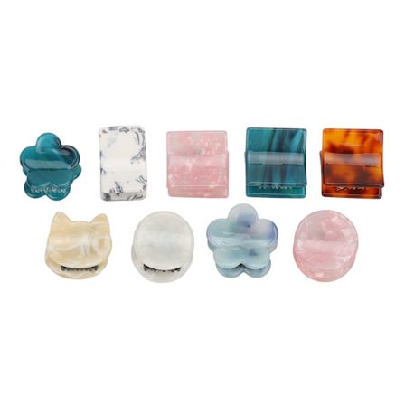 9 stk. hårklemmer i medium størrelse, stærke, brudsikre, farverige hårklemmer til søstre, mødre og venner