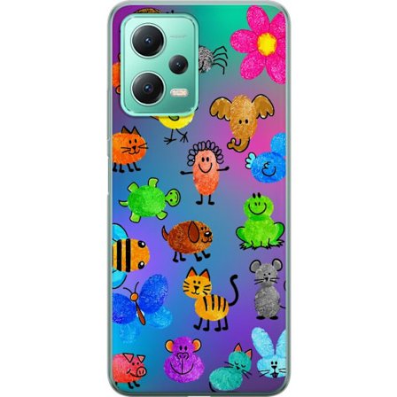 Kompatibel Mobilcover til Xiaomi Redmi Note 12 Little Scribble Friends