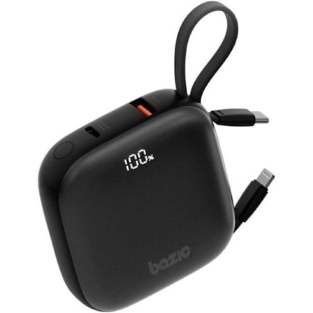 Extern batteri - power bank för telefon Energea PowerBank 4 i 1 Bazic Fusion 10 000 mAh PD20W USB-C/Lightning svart