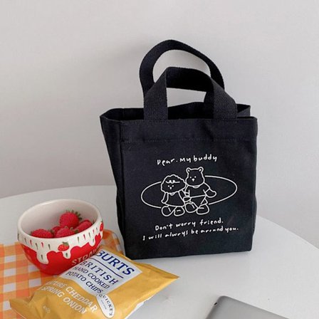 Madpose Lærred Madkasse SORT TYPE 1-S TYPE 1-S