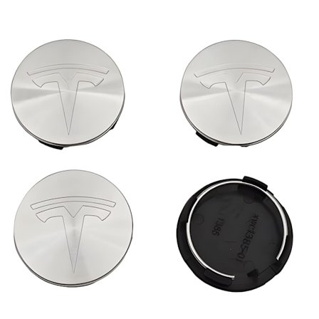 4-pak Tesla Centerkapsler – Hjulkapsel Emblem 56 mm