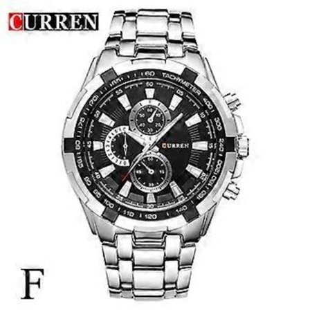 Miesten tyylikäs suurikokoinen kvartsikello teräsrannekkeella - Vaikuttava miesten suurikokoinen kvartsikello kestävällä teräsrannekkeella G