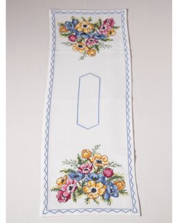 Stickpackung Läufer Frühlingsstrauß