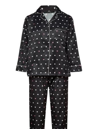 Leo Sateen Pyjamas Aop Patterned Missya