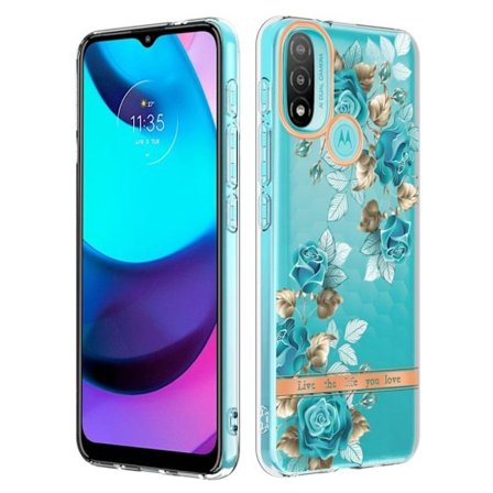 Supertunt och hållbart mjukfodral för Motorola Moto E30 / E20 / E40 - Blå Ros