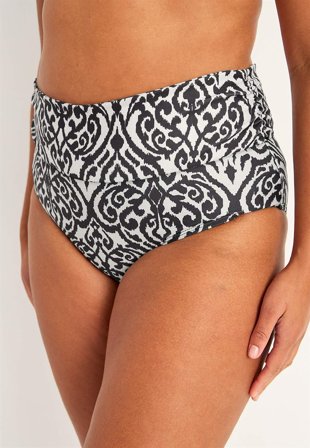 Cellbes of Sweden - Bikinitrusse med foldbar kant ved taljen Amalfi i beige / sort til damer i størrelse 56