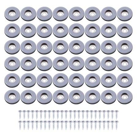 48 stk. møbelglidere PTFE let bevægelige glidere med skrue gulvbeskytter til flisebelagte trægulve (25 mm runde) (FMY)