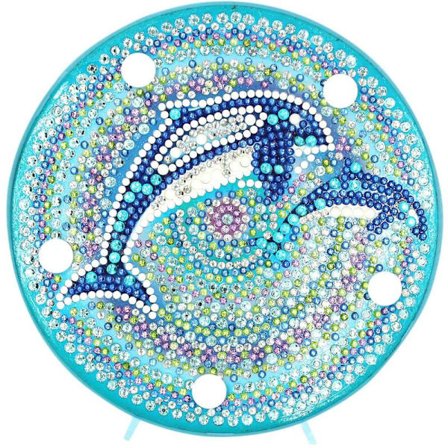 Kirjonta LED-lamppu Valomaalaus 5D Delfiini Mosaiikki Jouluvalo Dekoraatio