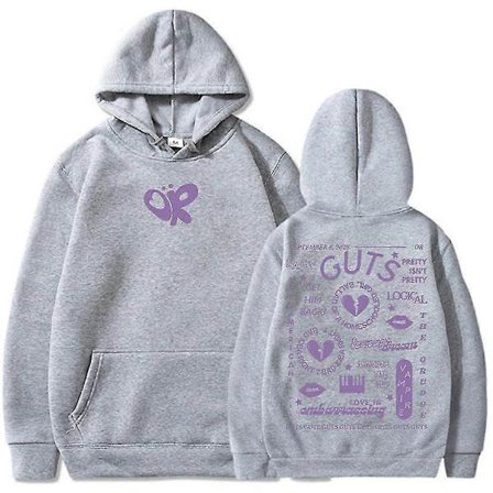 Guts Olivia Rodrigo Hoodie Höst/Vinter grå grå[GKS]
