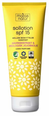Matas Natur Sollotion SPF 15 200 ml, Skincare, Solpleje, Solcreme