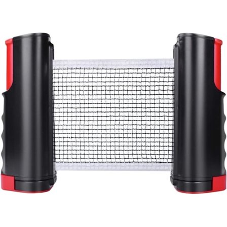 Utdragbart Pingisnätset, Portabelt Bordtennisnätställ, Perfekt för Pingisbord, Kontorsbord, Hemmakök eller Matbord Röd och svart/NT/
