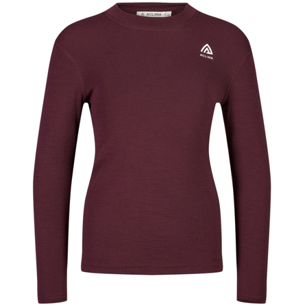 Aclima Warmwool Crewneck Jr Junior Fig/Beige Melange