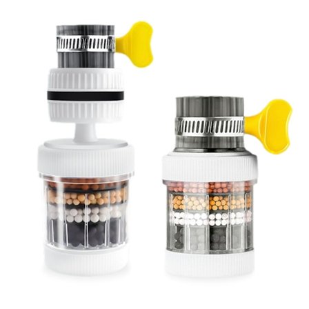 2-Dels Aktivert Kull Kranvannfilter, 360 Graders Fri Rotasjonsfilter for Kjøkken og Bad, for å Fjerne Vann