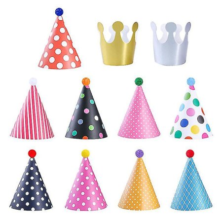 De nye fødselsdagshatte til 1-årige