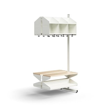 Garderobenschrank ENTRY, Erweiterungsmodul, bodenstehend, 1800 x 900 x 600 mm, weiß