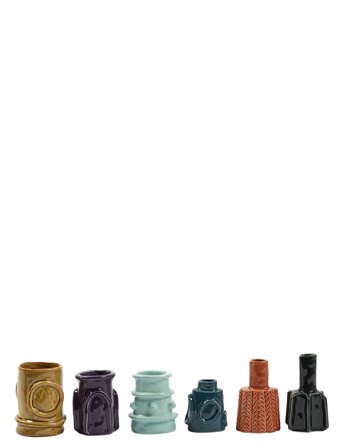 Serax Vase Glazed Molly Set/6 - Multi/patterned - ONE SIZE