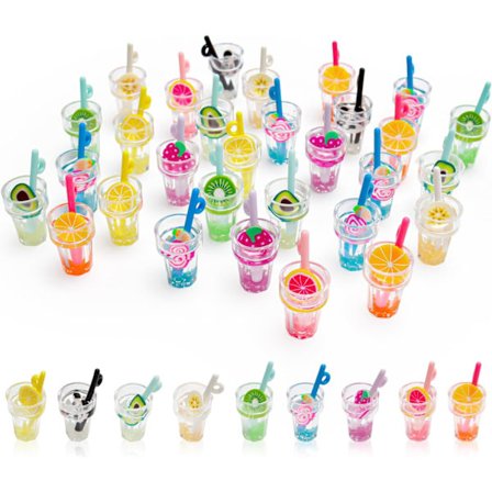 30 st Miniatyr Mat Drycker 1:12 Miniatyr Dryck Juice Mini Hus Dryck Tillbehör Bar Dekor DIY Hantverk