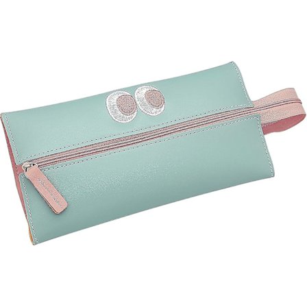 Taitettava kynäkotelo, leveäaukkoinen meikkipussi, paperitavaralaatikko, suurikapasiteettinen nahkakynä