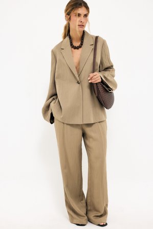 Premium Selection Relaxed Hose aus Lyocellmischung - Hose mit geradem bein - Braun - EU 42