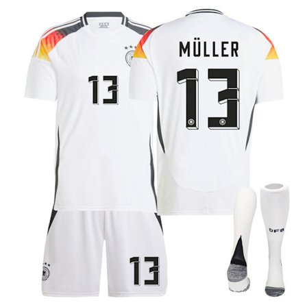 2425 Germany Home White Muller International Jersey nr 13 vuxen- och barnstorlekar