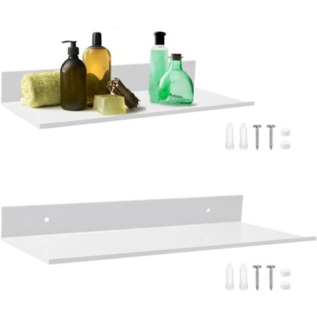 Sæt med 2 væghylder flydende hylder 30 cm køkkenhylder