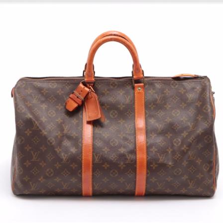 Louis Vuitton Vintage, Pre-owned Keepall 50 Bag Bruin, Dames, Maat:ONE Size