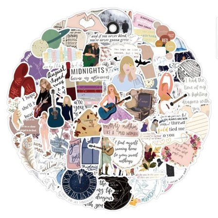 100 stk. Taylor Swift klistermærker vandtætte vinyl bagage skateboard klistermærke til fans